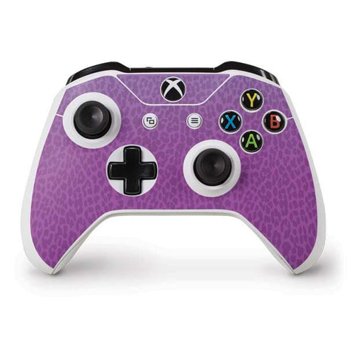 Cheetah Print Purple and Blue Xbox One S Controller Skin
