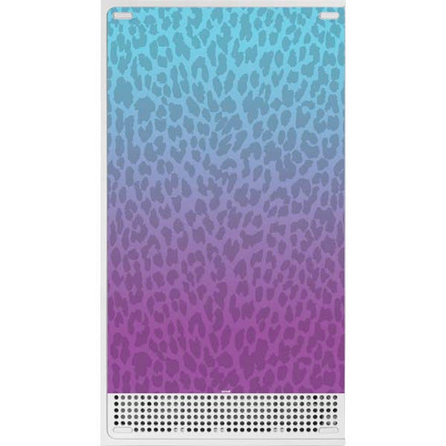 Cheetah Print Purple and Blue Xbox Series S Skins