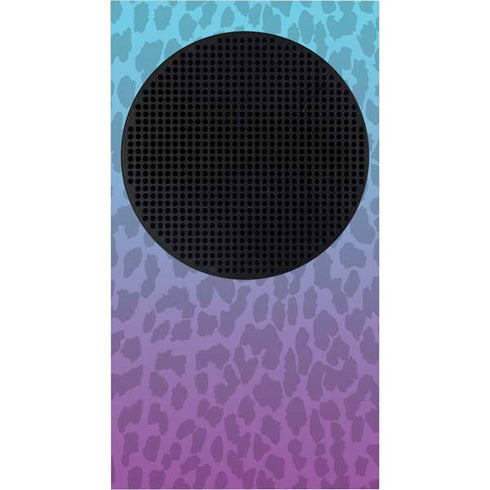 Cheetah Print Purple and Blue Xbox Series S Console Skin