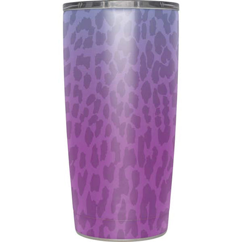 Cheetah Print Purple and Blue Yeti 20oz Tumbler Skin