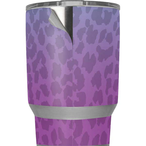 Cheetah Print Purple and Blue Yeti 20oz Tumbler Skin