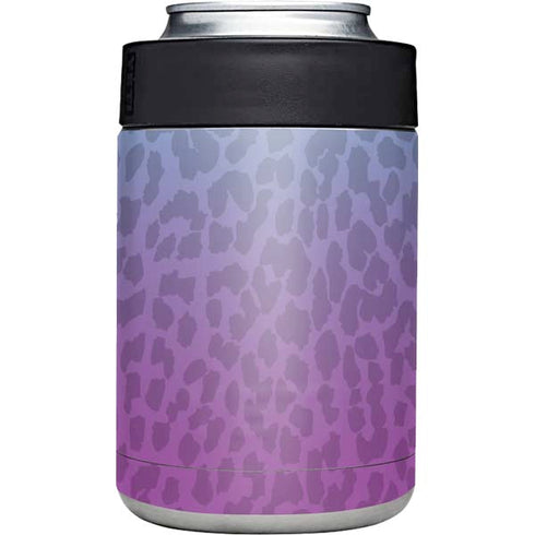 Cheetah Print Purple and Blue Yeti Colster Can Insulator Skin