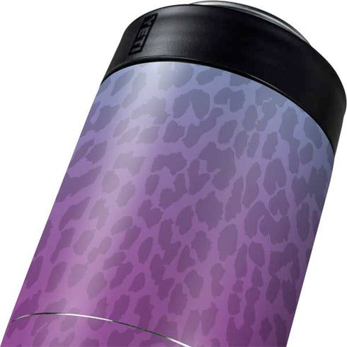 Cheetah Print Purple and Blue Yeti Colster Can Insulator Skin