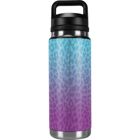 Cheetah Print Purple and Blue YETI Rambler 26oz Bottle Skin