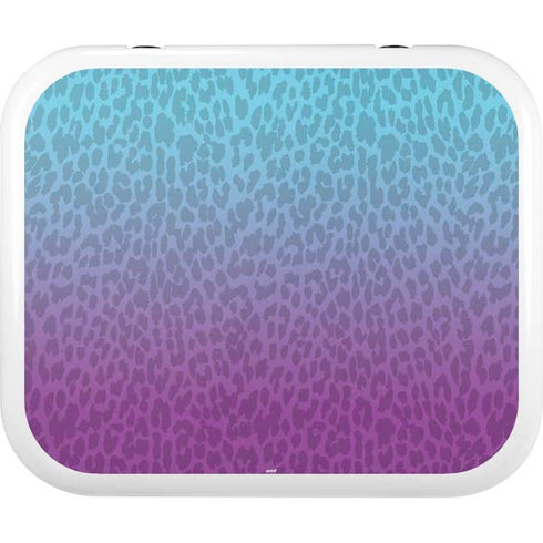 Cheetah Print Purple and Blue YETI Roadie 24 Hard Cooler Skin