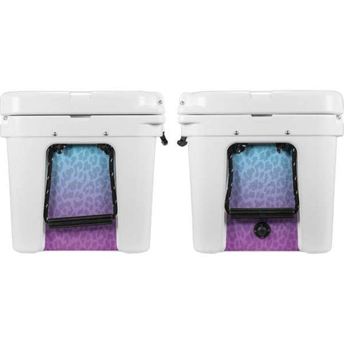 Cheetah Print Purple and Blue YETI Tundra 35 Hard Cooler Skin