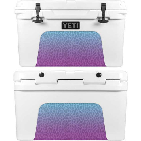 Cheetah Print Purple and Blue YETI Tundra 45 Hard Cooler Skin