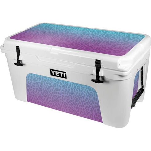 Cheetah Print Purple and Blue YETI Tundra 65 Hard Cooler Skin