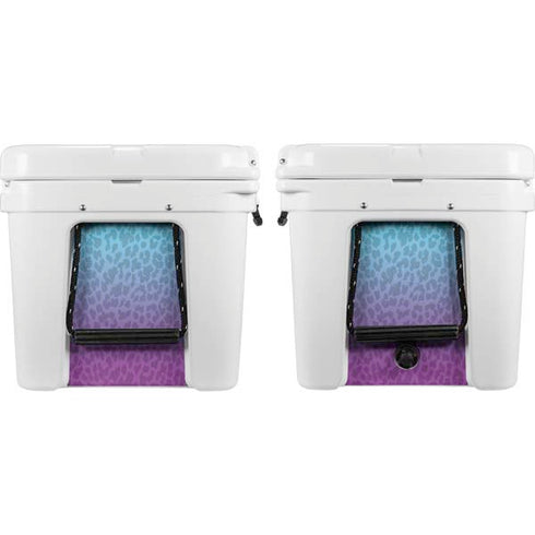 Cheetah Print Purple and Blue YETI Tundra 65 Hard Cooler Skin