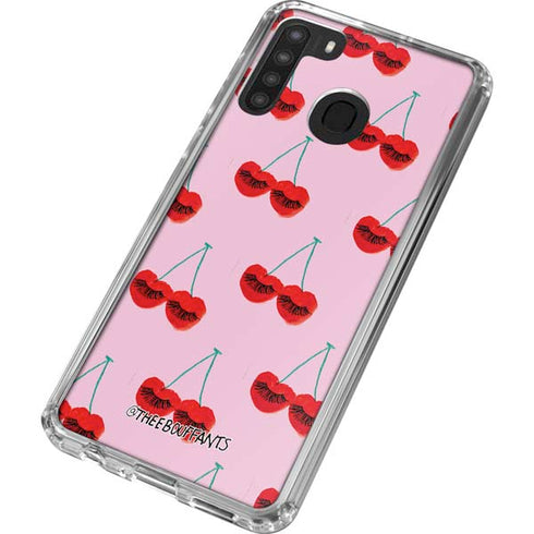Bouffants and Broken Hearts Cherry Lash Galaxy A21 Clear Case