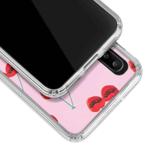Bouffants and Broken Hearts Cherry Lash Galaxy A30 Clear Case