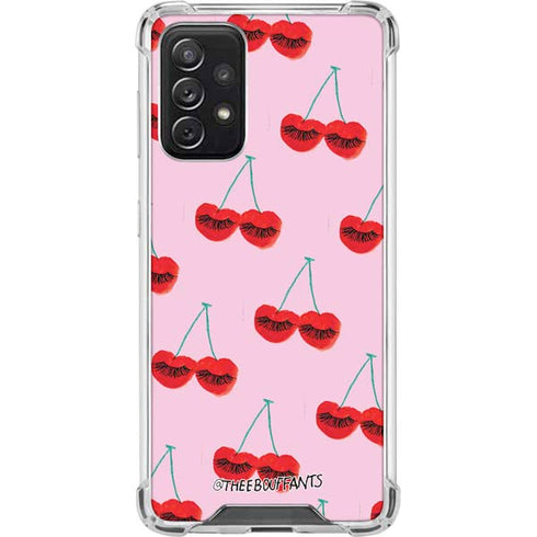 Bouffants and Broken Hearts Cherry Lash Galaxy A72 5G Clear Case