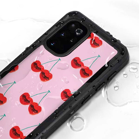 Bouffants and Broken Hearts Cherry Lash Galaxy S20 Plus Waterproof Case