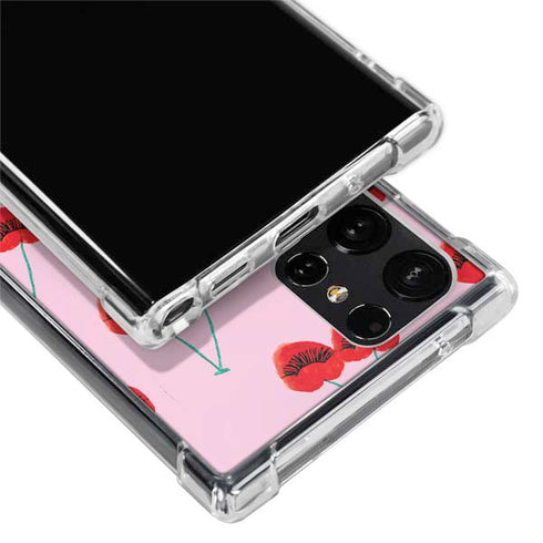 Bouffants and Broken Hearts Cherry Lash Galaxy S22 Ultra Clear Case
