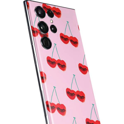 Bouffants and Broken Hearts Cherry Lash Galaxy S22 Ultra Skin