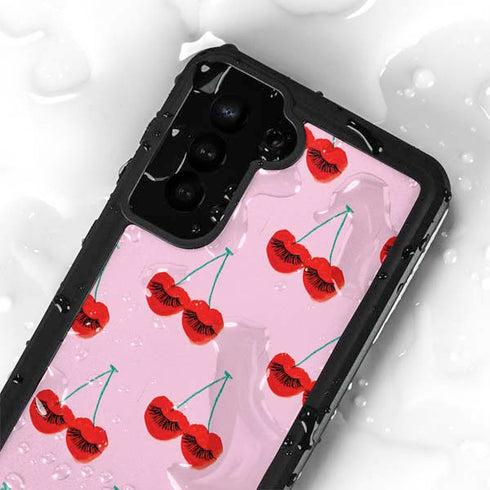 Bouffants and Broken Hearts Cherry Lash Galaxy S23 Plus Waterproof Case