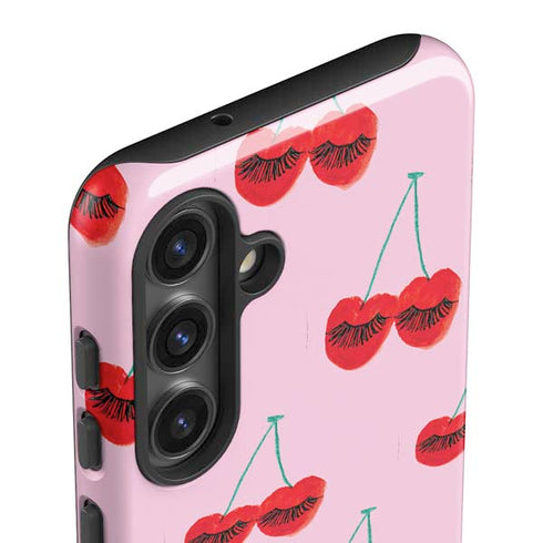 Bouffants and Broken Hearts Cherry Lash Galaxy S24 Plus Impact Case