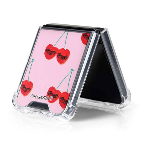 Bouffants and Broken Hearts Cherry Lash Galaxy Z Flip5 5G Clear Case