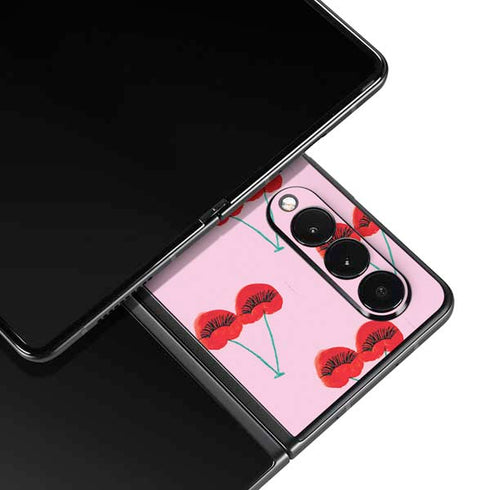 Bouffants and Broken Hearts Cherry Lash Galaxy Z Fold3 5G Skin