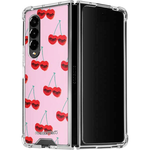 Bouffants and Broken Hearts Cherry Lash Galaxy Z Fold4 5G Clear Case