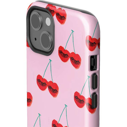 Bouffants and Broken Hearts Cherry Lash iPhone 15 Plus Impact Case