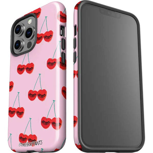 Bouffants and Broken Hearts Cherry Lash iPhone 15 Pro Impact Case