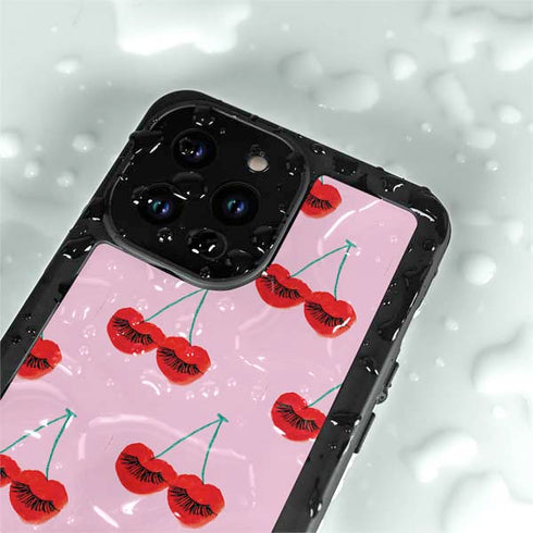 Bouffants and Broken Hearts Cherry Lash iPhone 14 Pro Max Waterproof Case