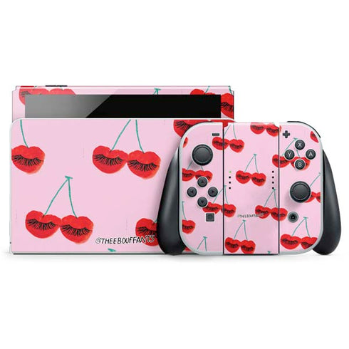 Bouffants and Broken Hearts Cherry Lash Nintendo Switch OLED (2021) Skin