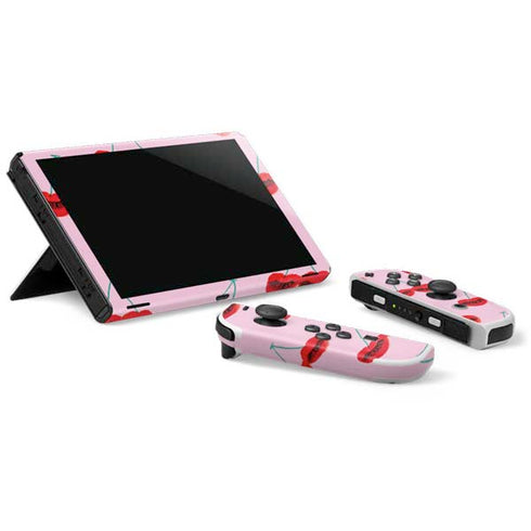 Bouffants and Broken Hearts Cherry Lash Nintendo Switch OLED (2021) Skin