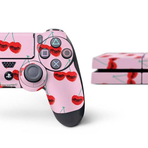 Bouffants and Broken Hearts Cherry Lash PS4 Console and Controller Bundle Skin