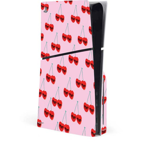 Bouffants and Broken Hearts Cherry Lash PS5 Slim Disk Console Skin