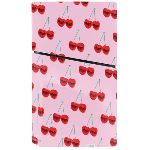 Bouffants and Broken Hearts Cherry Lash PS5 Slim Disk Console Skin