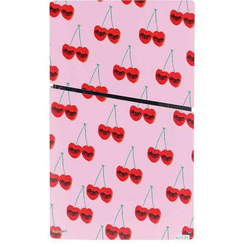 Bouffants and Broken Hearts Cherry Lash PS5 Slim Digital Edition Console Skin