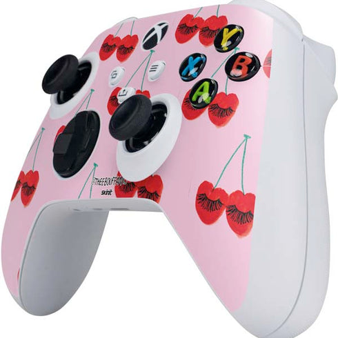 Bouffants and Broken Hearts Cherry Lash Xbox Series S Controller Skin