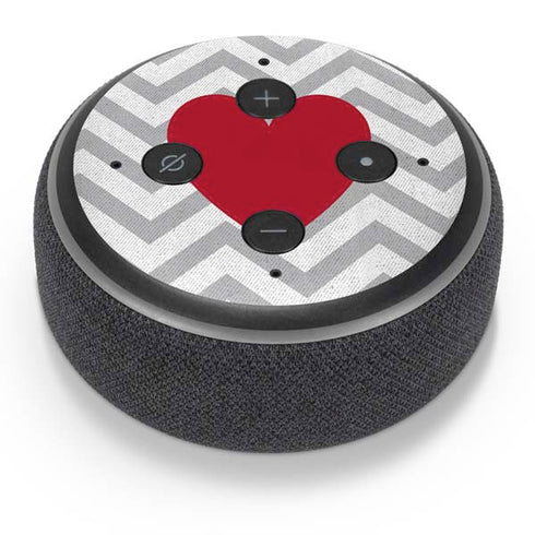 Chevron Heart Amazon Echo Dot Skin