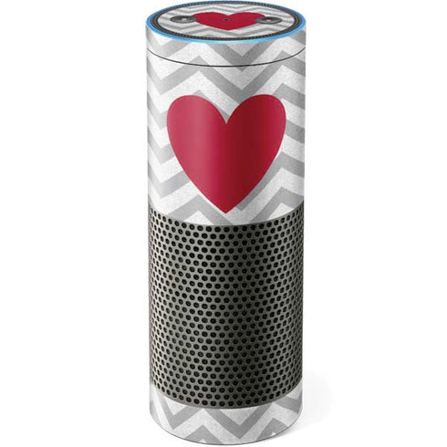 Chevron Heart Amazon Echo Skin