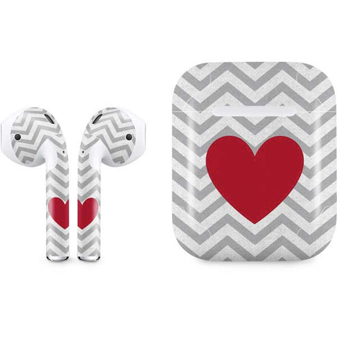 Chevron Heart Apple AirPods Skin