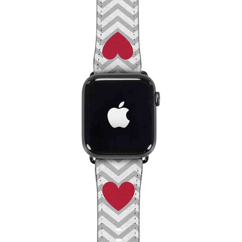 Chevron Heart Apple Watch Band 42-44mm