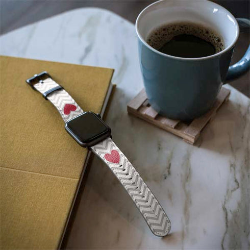 Chevron Heart Apple Watch Band 38-40mm
