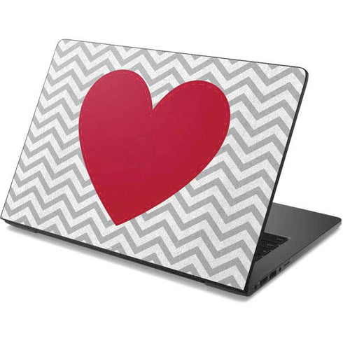 Chevron Heart Dell Chromebook Skin