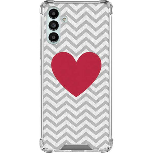 Chevron Heart Galaxy A13 5G Clear Case