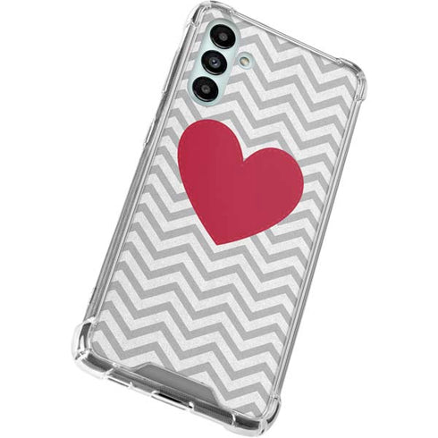 Chevron Heart Galaxy A13 5G Clear Case