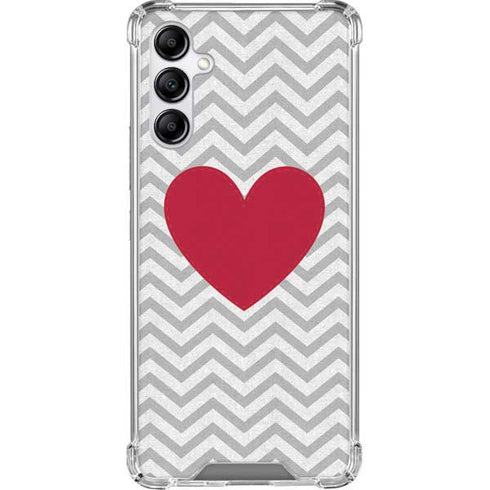 Chevron Heart Galaxy A14 5G Clear Case