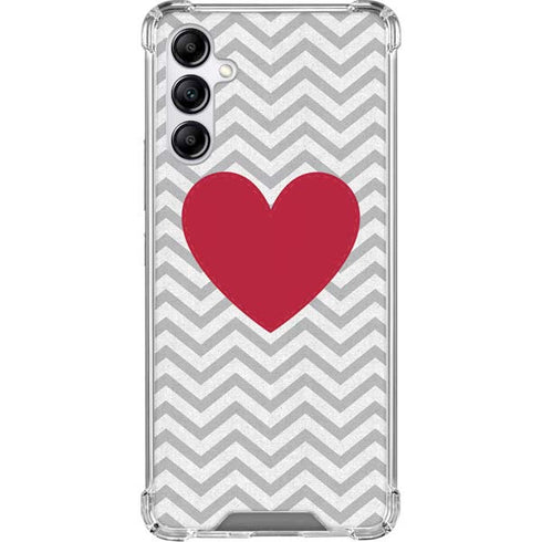 Chevron Heart Galaxy A15 5G Clear Case