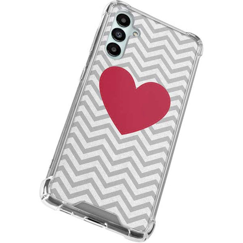 Chevron Heart Galaxy A15 5G Clear Case