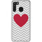 Chevron Heart Galaxy A21 Clear Case