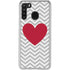 Chevron Heart Galaxy A21 Clear Case
