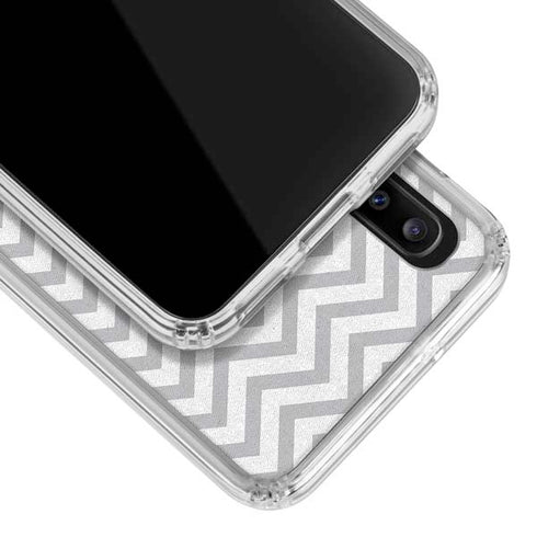 Chevron Heart Galaxy A30 Clear Case