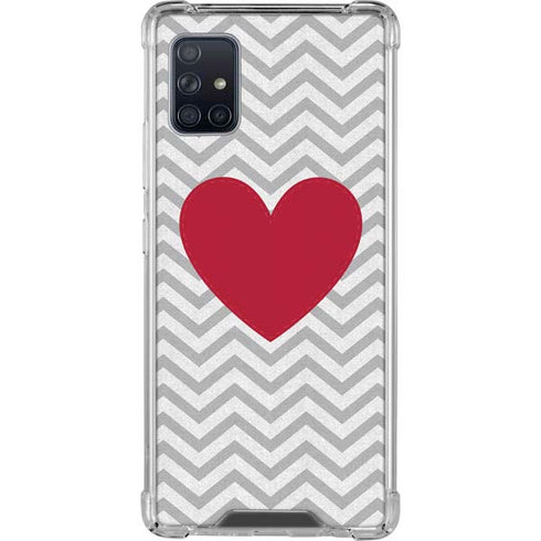 Chevron Heart Galaxy A51 5G Clear Case