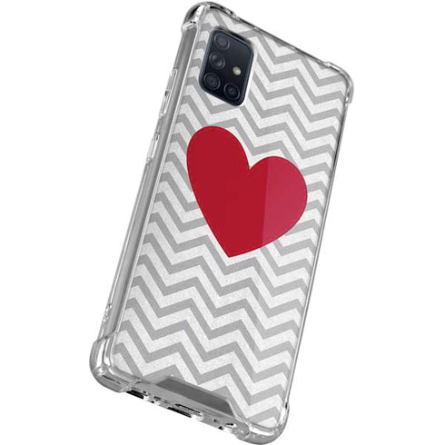 Chevron Heart Galaxy A51 5G Clear Case